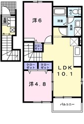 東水巻駅 徒歩14分 2階の物件間取画像